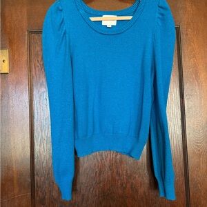 Pink Rose Vibrant Blue Knit Top